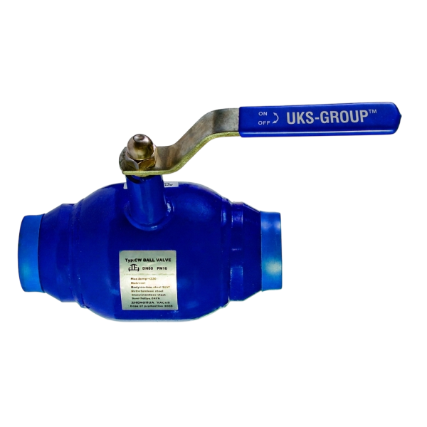 Кран шаровой полнопроходной приварной стальной PN40, шар-нж сталь 304, PTFE