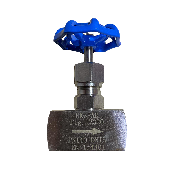 Вентиль игольчатый муфтовый нержавеющий, шток-нж сталь 316, PTFE, Ру140