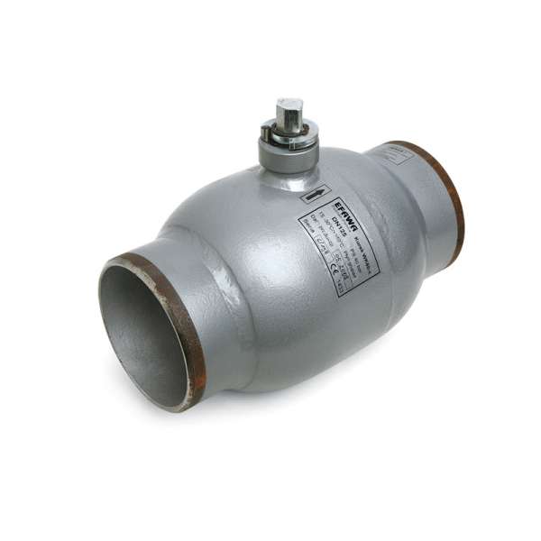 Кран шаровой стальной под приварку полнопроходной для газа EFAR / PTFE / PN16-40