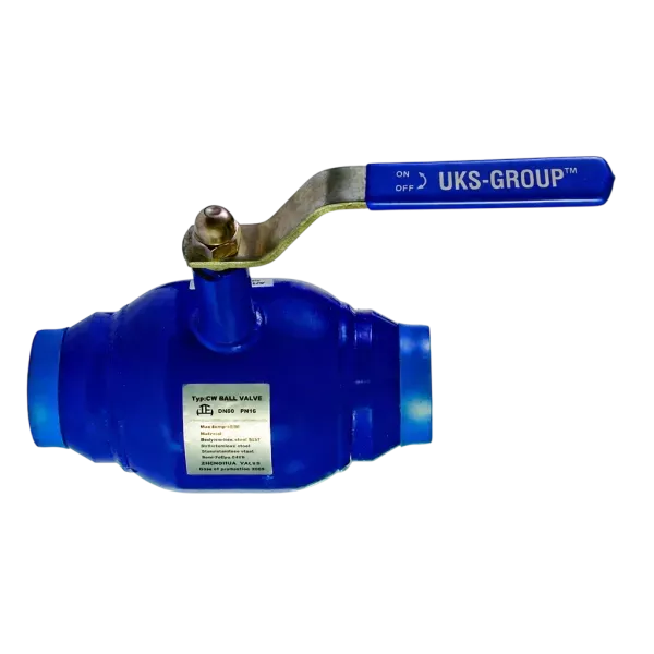 Кран шаровой полнопроходной приварной стальной PN40, шар-нж сталь 304, PTFE