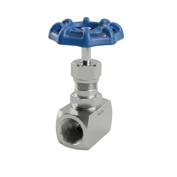 Вентиль голковий муфтовый нержавіючий, шток-нж сталь 316, PTFE, Ру140