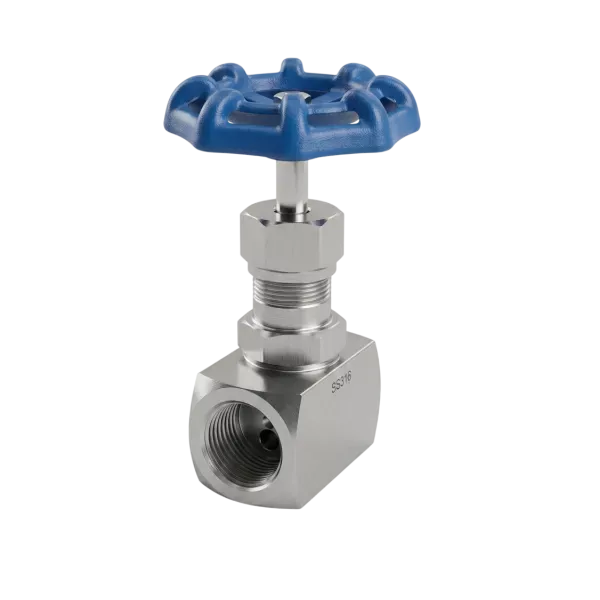 Вентиль игольчатый муфтовый нержавеющий, шток-нж сталь 316, PTFE, Ру140